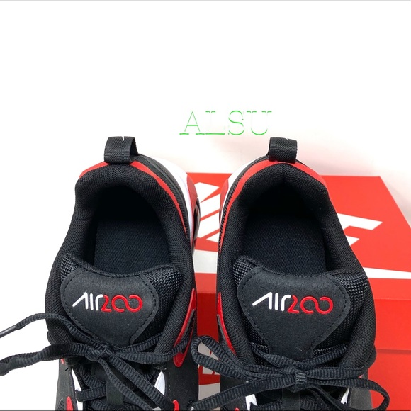 Nike Air Max 200 GS Black Red k/Women’s Sneakers - Picture 4 of 11